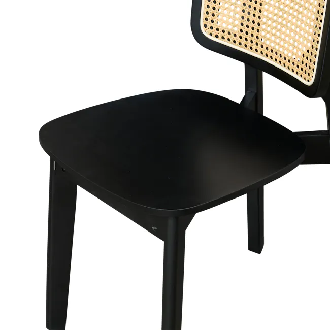 Arine Rattan Dining Chair - Black - 7