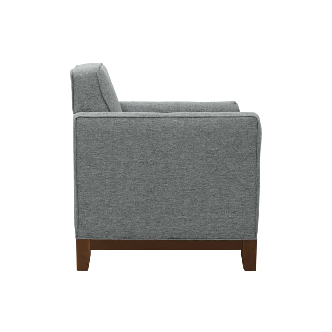 Byron 3 Seater Sofa - Walnut, Siberian Grey - 4