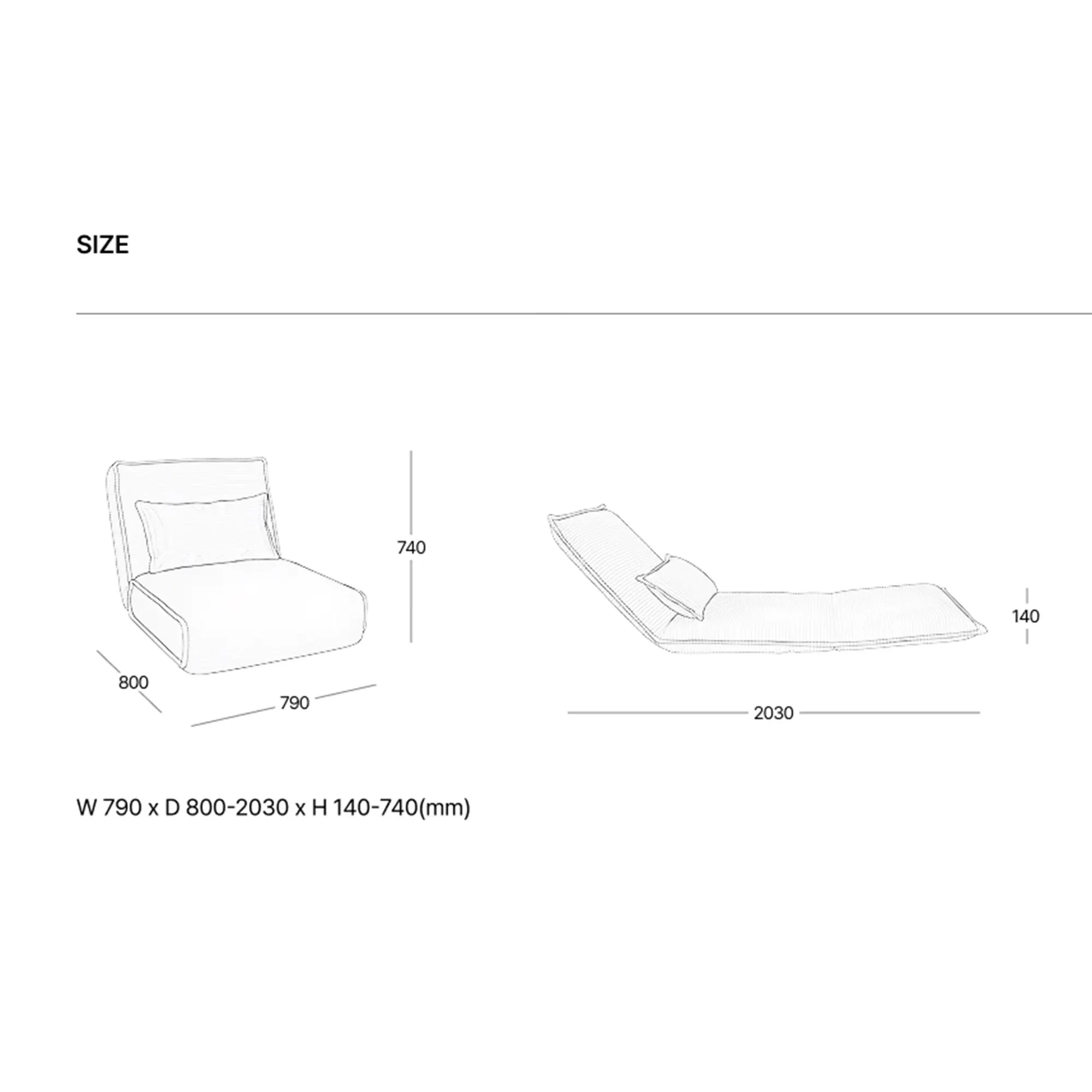 Ayla Floor Sofa Bed - Ivory - 16