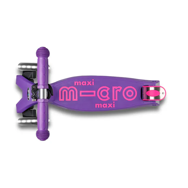 Micro Maxi Deluxe Foldable LED Scooter - Purple (Age 5-12) - 6