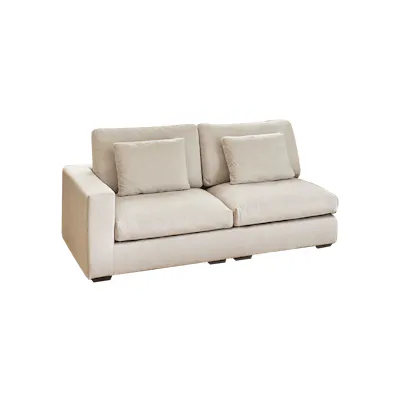 Oxford 3 Seater Left Arm Chaise Sofa - Grey, Down Feathers