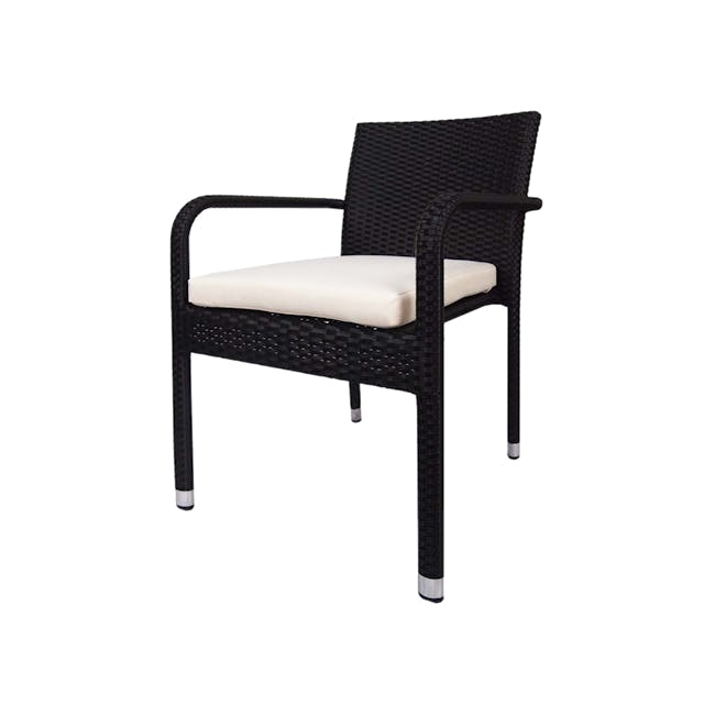 Balcony 2 Chair Bistro Set - White Cushion - 6