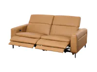 Clyde 3 Seater Power Recliner Sofa - Oslo Tan (Top Grain Leather) - Zero Wall