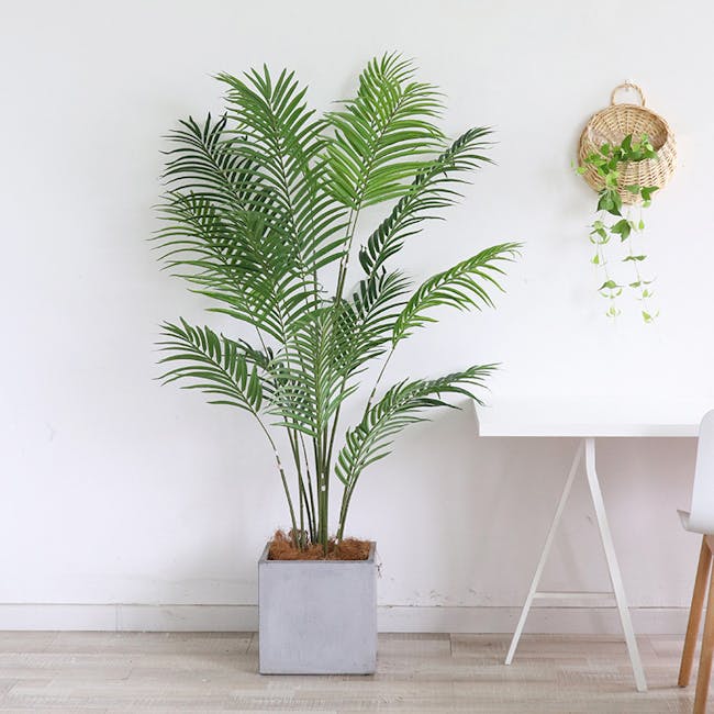 Potted Faux Areca Palm Tree 140 cm - 3