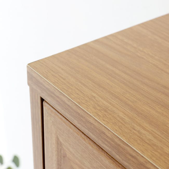 Belig 6 Door Rattan Tall Cabinet 0.9m - 9 - Wooden surface, natural wood grain, smooth texture, minimalist design, wooden