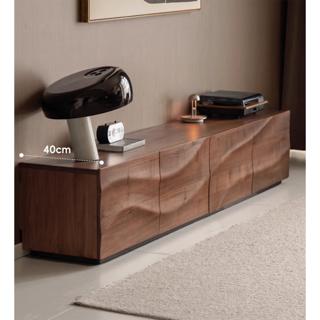 Wave TV Console 2m - Walnut - 5