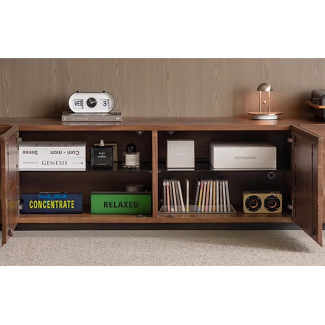 Wave TV Console 2m - Walnut - 6