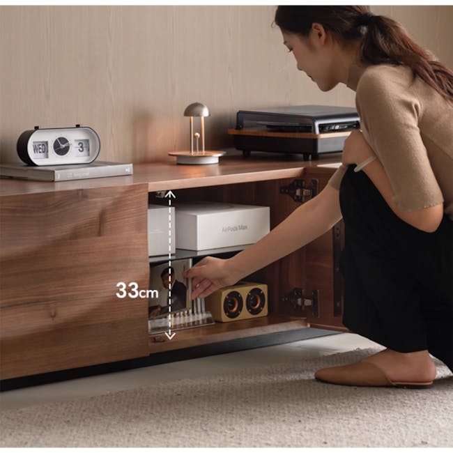 Wave TV Console 2m - Walnut - 4