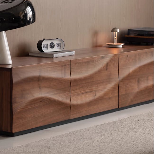 Wave TV Console 2m - Walnut - 10