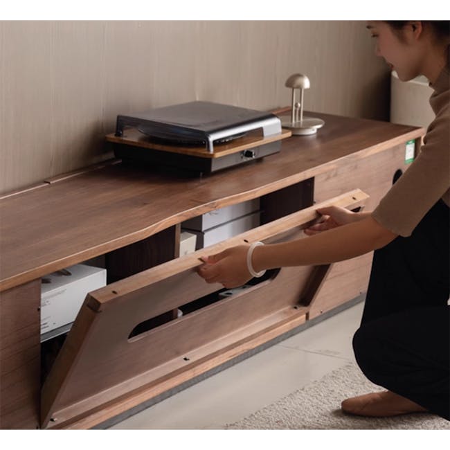 Wave TV Console 2m - Walnut - 7
