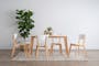 Harold Dining Table 1.5m in Natural, White with Harold Bench 1m and 2 Harold Dining Chairs in Natural, White - 2