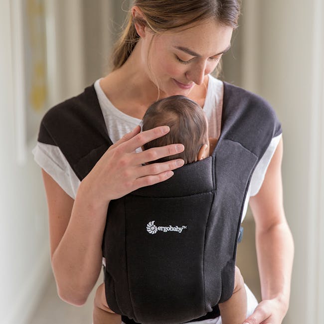 Ergobaby Embrace Newborn Baby Carrier - Pure Black - 2