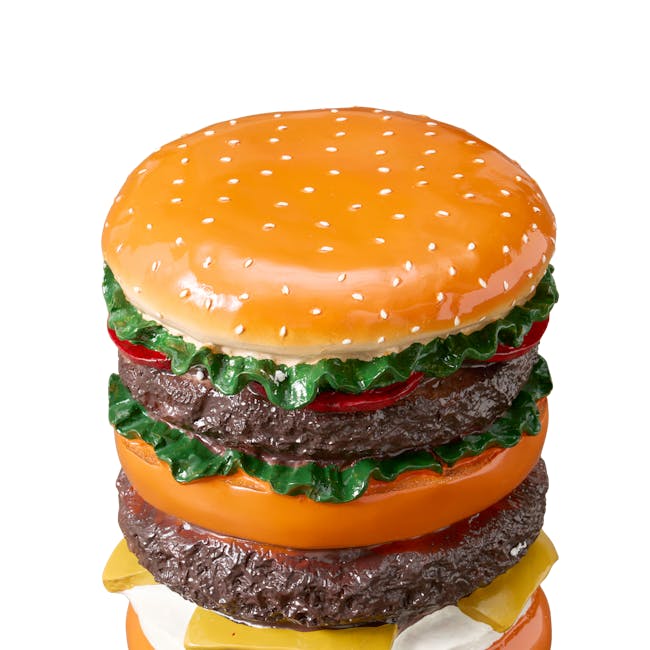 Resin Sculpture Decor Stool - Hamburger - 5
