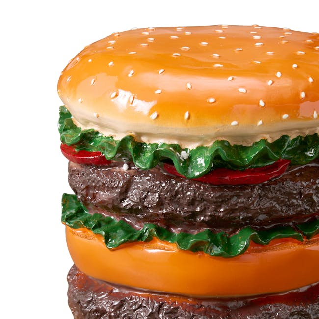 Resin Sculpture Decor Stool - Hamburger - 4