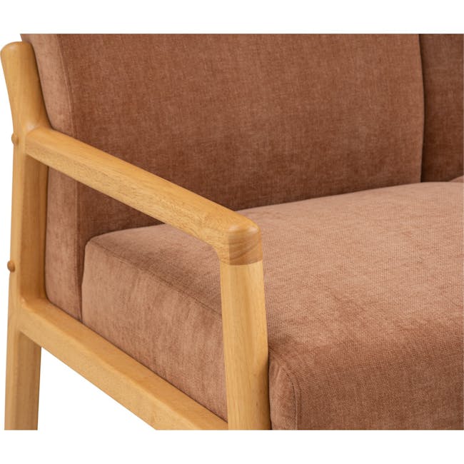 Mendo 2 Seater Sofa - Coral (Fabric) - 8
