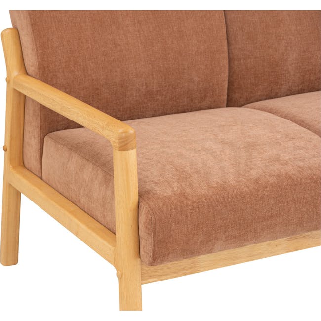 Mendo 2 Seater Sofa - Coral (Fabric) - 3