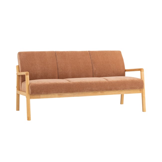 Mendo 3 Seater Sofa - Coral (Fabric) - 2