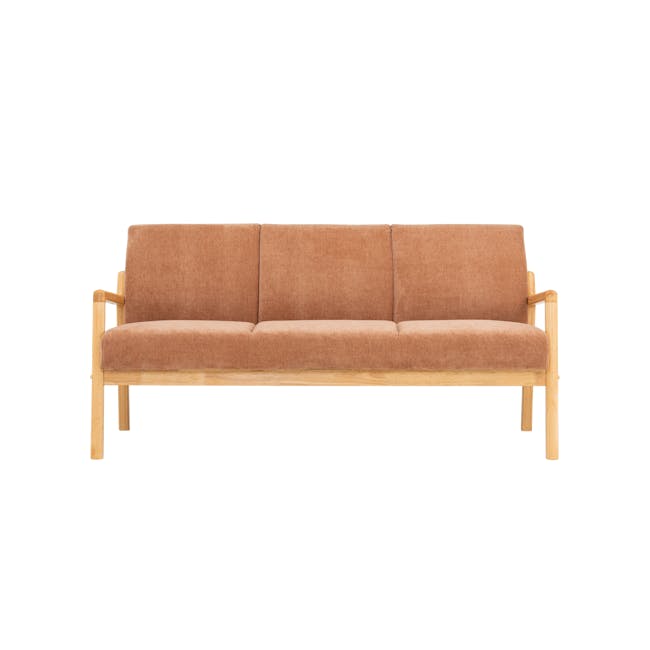 Mendo 3 Seater Sofa - Coral (Fabric) - 0