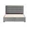 Mason 4 Drawer Queen Bed in Moonstone (Velvet) with 2 Helios Bedside Tables - 6