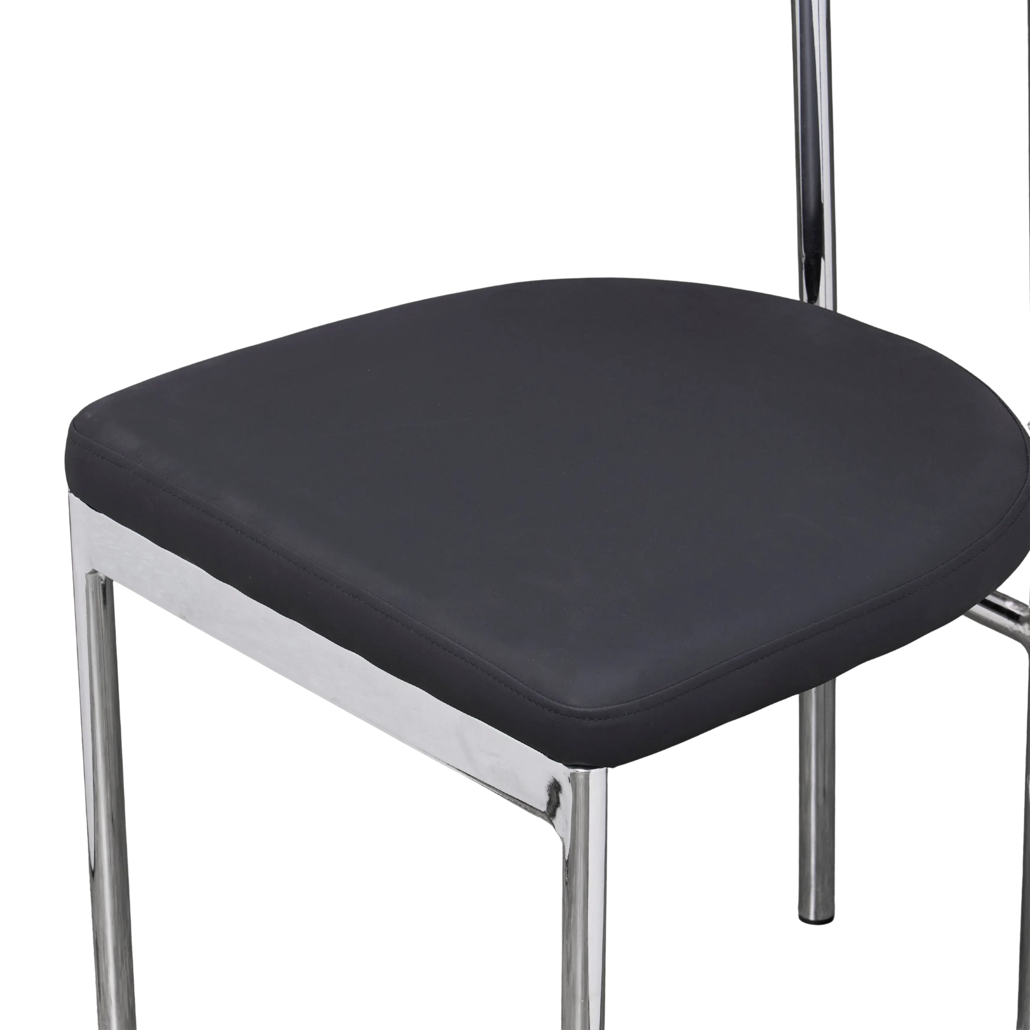 (As-is) Vincent Chair - Walnut, Black (Faux Leather) - 19