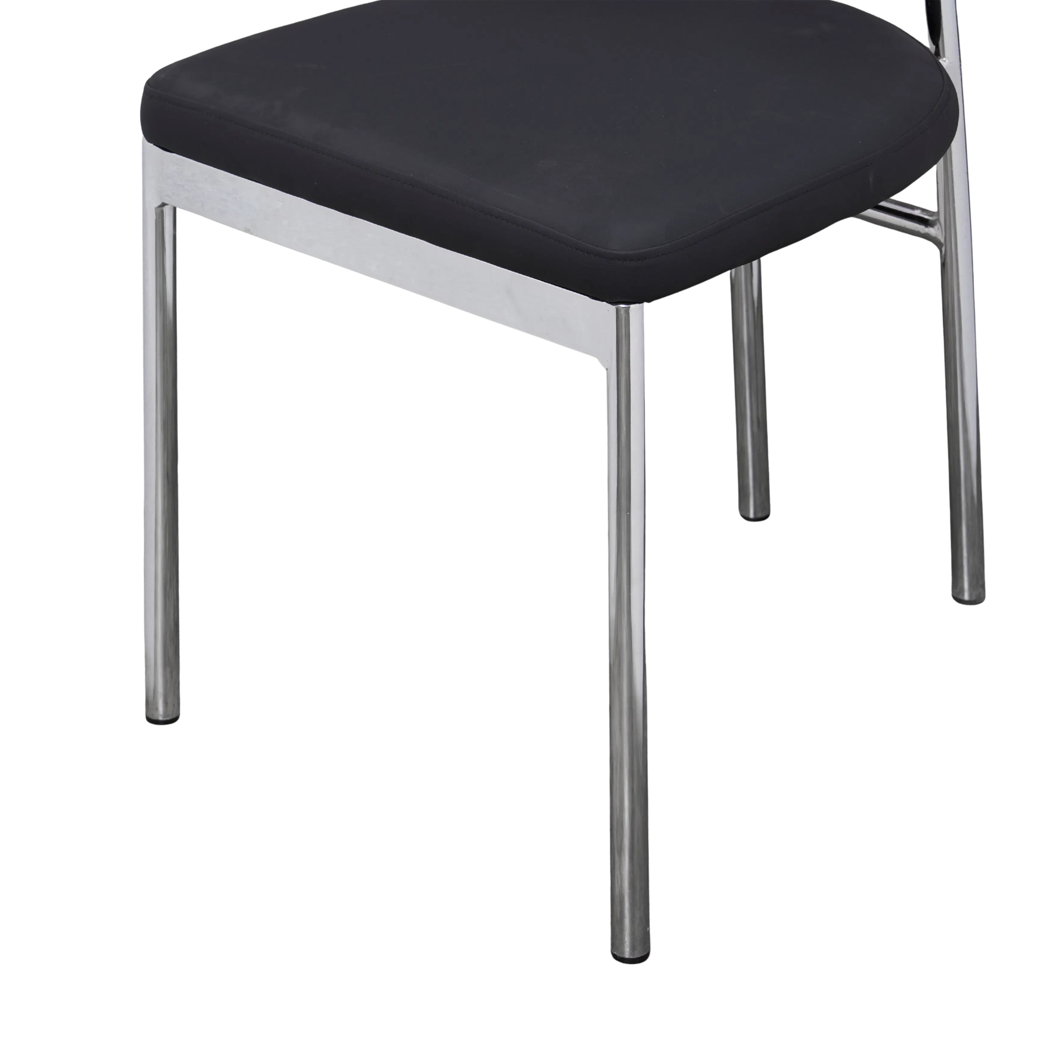 (As-is) Vincent Chair - Walnut, Black (Faux Leather) - 20