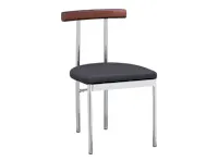 Vincent Chair - Walnut, Black (Faux Leather)