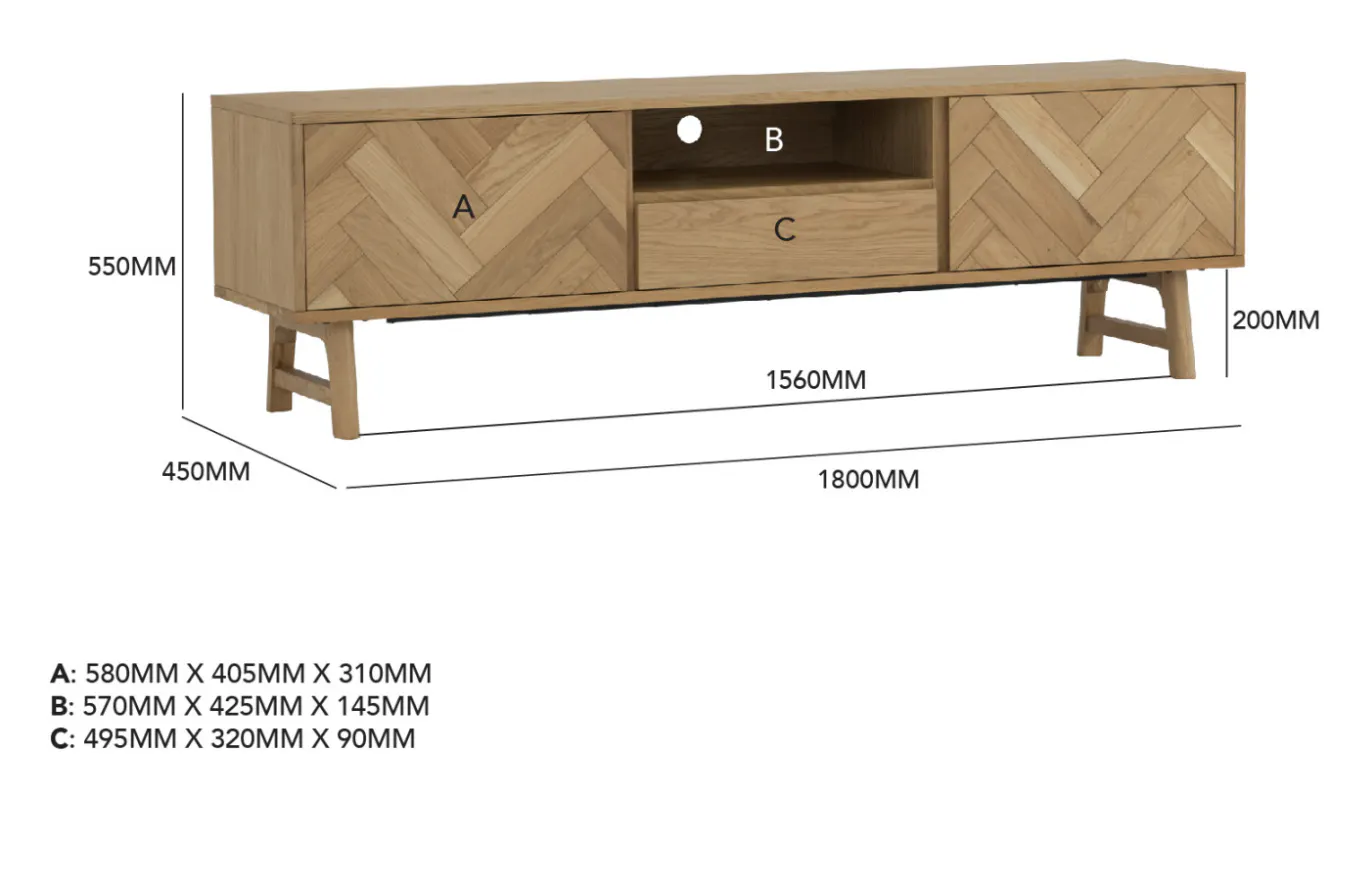 Gianna TV Console 1.8m - 7