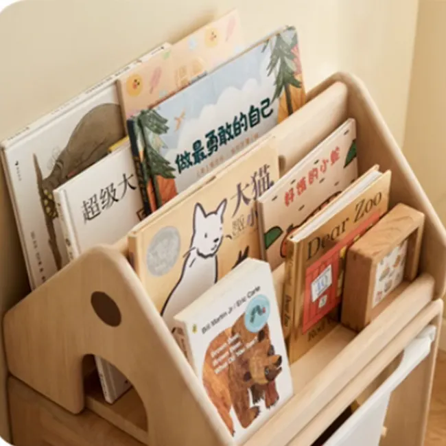 Micah Wooden Kids House Book Organiser - 5 - Children's bookshelf, children's books, children's reading, children's books