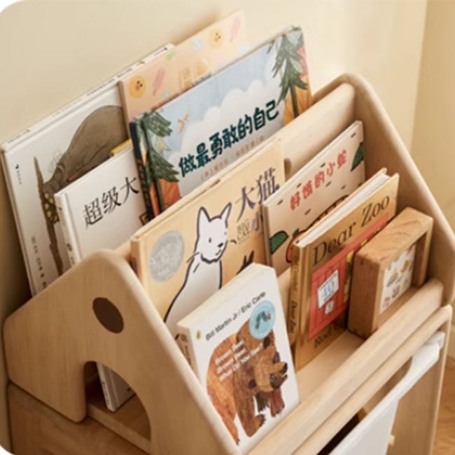 Micah Wooden Kids Toys Storage - Set of 3 - 22 - Children's bookshelf, children's books, children's reading, children's