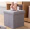 Domo Foldable Storage Bench Ottoman - Slate - 9