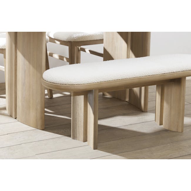 Catania Extendable Dining Table 1.6m-2m with 2 Catania Dining Chairs and 1 Catania Cushioned Bench 1.2m - 3