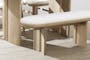Catania Dining Table 1.6m with 2 Catania Dining Chairs and Catania Cushioned Bench 1.2m - 3