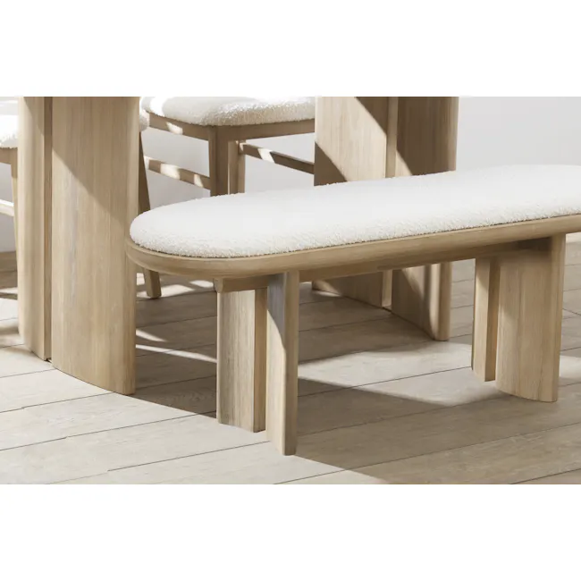 Catania Dining Table 1.6m with Catania Cushioned Bench 1.2m and 2 Catania Dining Chairs - 4 - Wooden dining table and