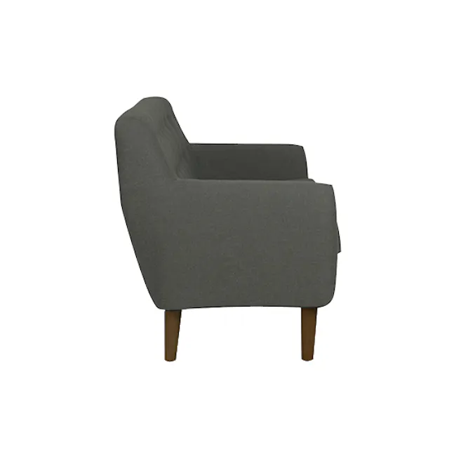 Emma 2 Seater Sofa - Raven - 11 - Grey upholstered armchair, modern design, comfortable seating, stylish furniture
