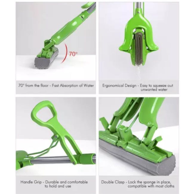Scotch-Brite Quick Dry Sponge Mop - 5 - 70° from the floor - Fast Absorption of Water Ergonomical Design - Easy to squeeze