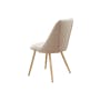 Lana Dining Chair - Oak, Wheat Beige (Fabric) - 4