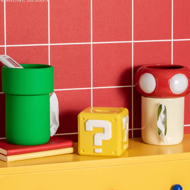 Super Mushroom Ceramic Storage Tissue Box - 6