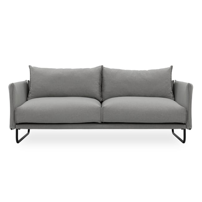 Frank 3 Seater Lounge Sofa - Slate, Down Feathers, Deep Seats - 0