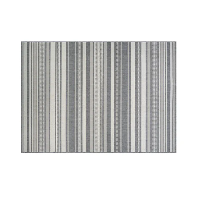 Gazebo Stripe Flatwoven Rug - Champagne Grey (3 Sizes) - 1