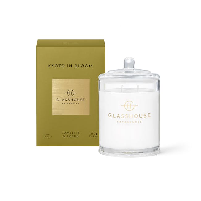 Glasshouse Fragrances Triple Scented Soy Candle - Kyoto In Bloom - 380g - 0