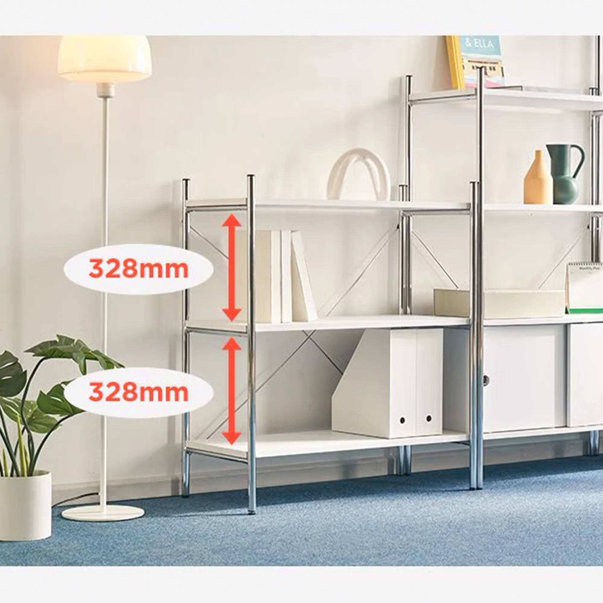 Allie 3-Tier Shelf - White - 14