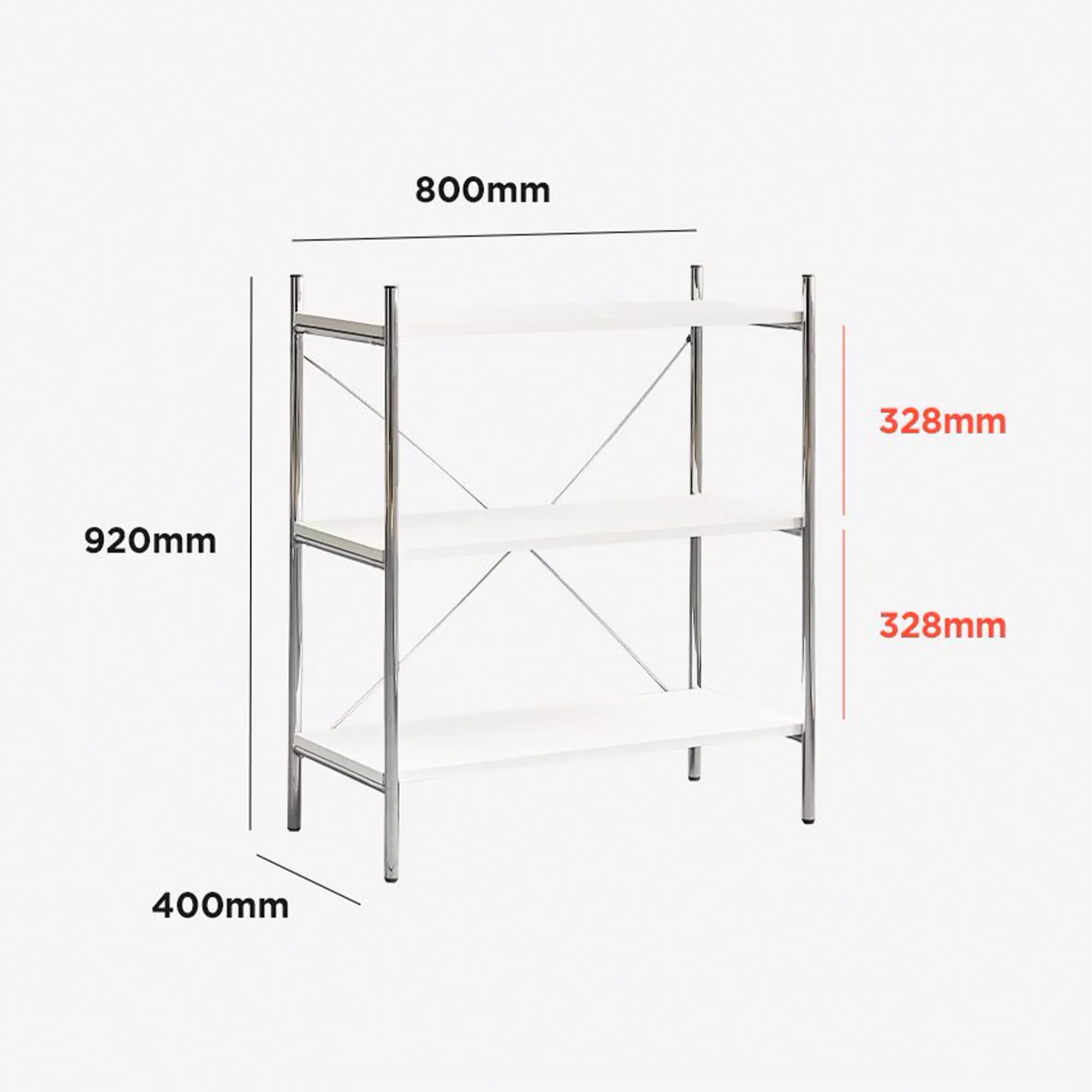 Allie 3-Tier Shelf - White - 10