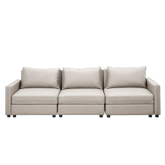 Cameron 4 Seater Storage Sofa - Grey (Pet Friendly) - 1 - Lush, modern, minimalist, neutral, beige, upholstered