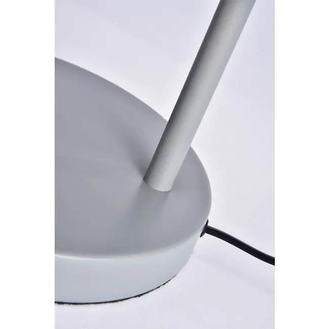 Nigel Floor Lamp - Grey - 6 - Modern desk lamp, sleek design, cylindrical base, adjustable arm, white lampshade, soft light