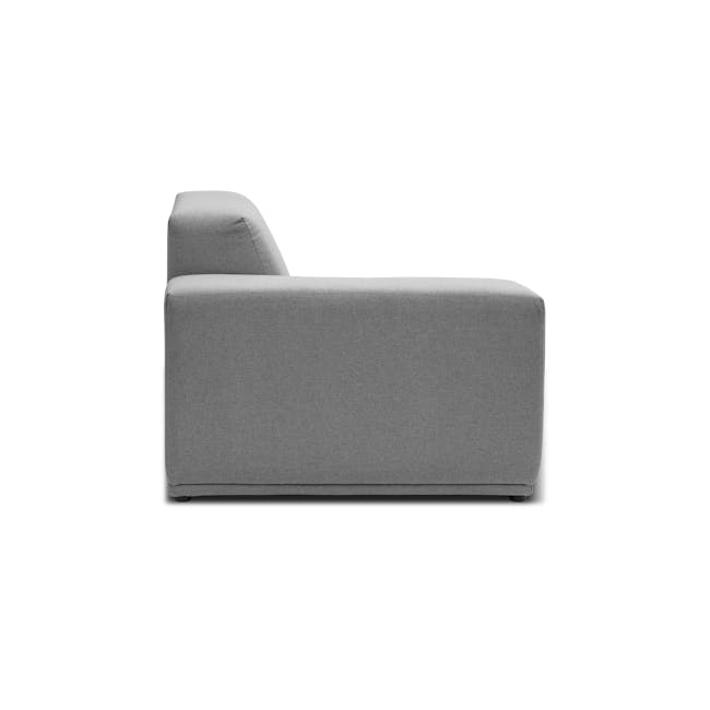 Milan 4 Seater Sofa with Ottoman - Slate (Fabric) - 22 - Modern gray sofa, minimalist design, sleek upholstery, comfortable