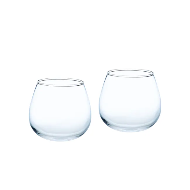 Base Piece Rocking Wine Glass Set - 1 - Clear glass, minimalist design, elegant shape, simple structure, transparent