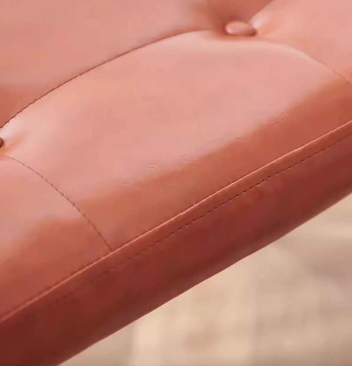 (As-is) Marcello Bench 1.2m - Tan (Faux Leather) - 15