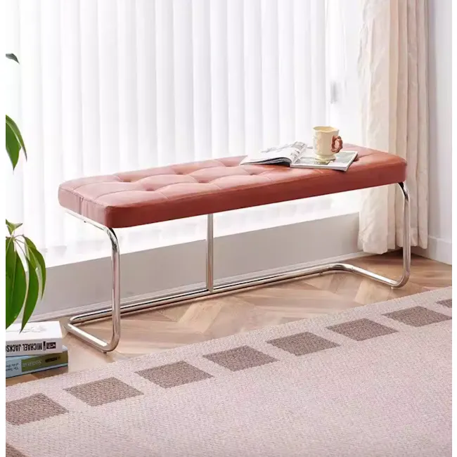 (As-is) Marcello Bench 1.2m - Tan (Faux Leather) - 16