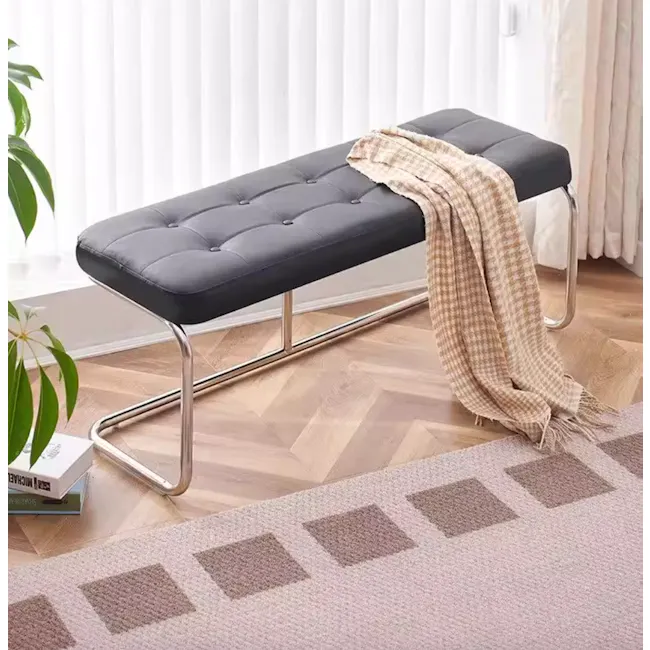 (As-is) Marcello Bench 1.2m - Tan (Faux Leather) - 8