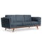 Carter 3 Seater Sofa in Navy with Logan Lounge Chair in Black - 4
